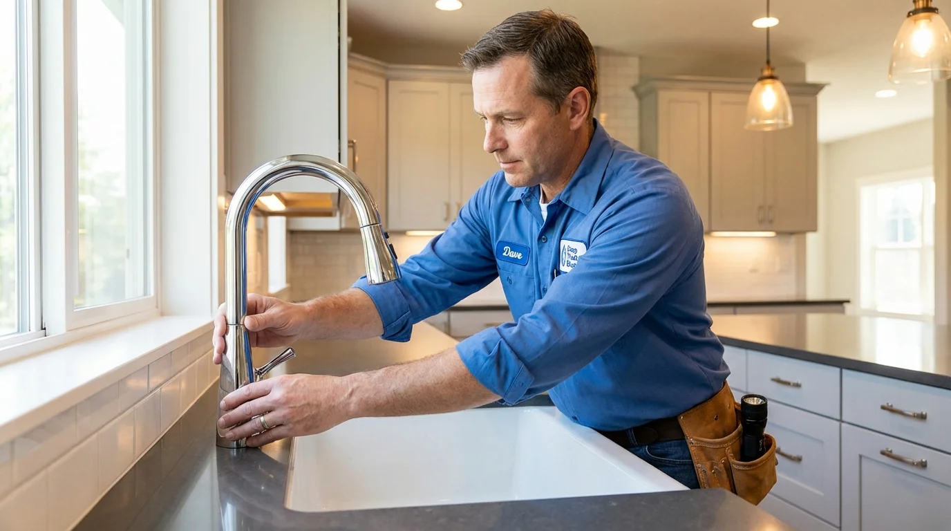 Kitchen faucet installation by Johns Plumbing LLC in Pharr