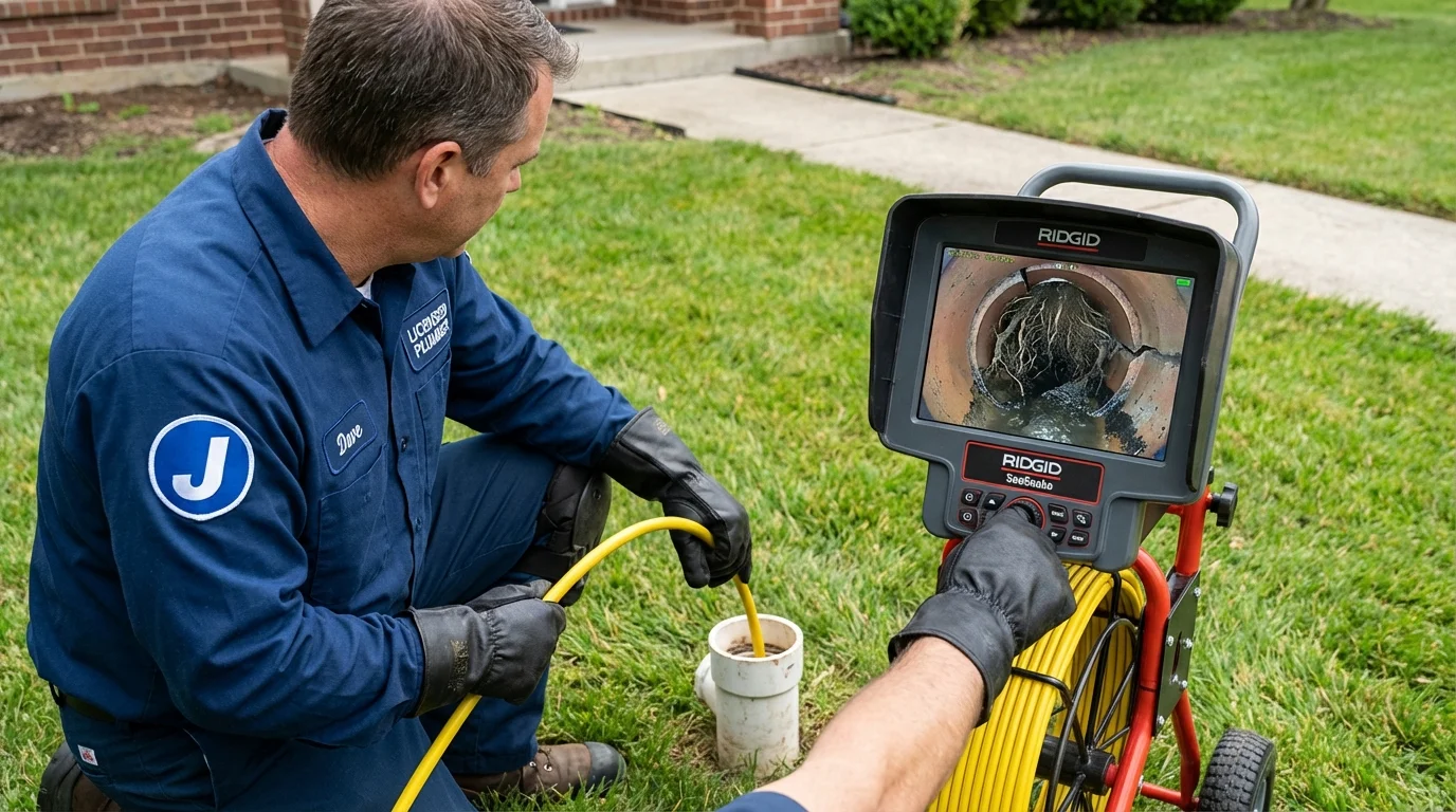 Sewer camera inspection being performed by Johns Plumbing LLC in Pharr